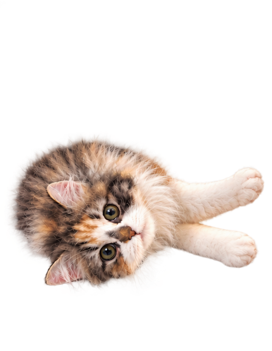 横になった子猫